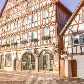 Fachwerk-Fassaden in der Altstadt Dornstetten